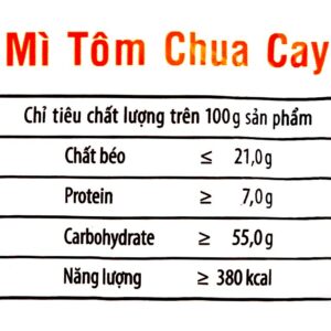 Mì 3 Miền tôm chua cay gói 65g