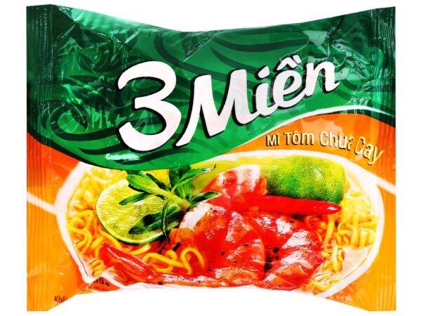 Mì 3 Miền tôm chua cay gói 65g