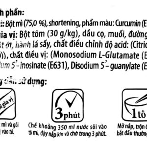 Mì 3 Miền tôm chua cay gói 65g