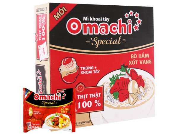 Mì khoai tây Omachi Special bò hầm xốt vang 92g