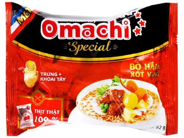 Mì khoai tây Omachi Special bò hầm xốt vang 92g