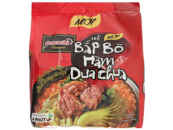 Mì Omachi Bắp Bò Hầm Dưa Chua Gói 120g