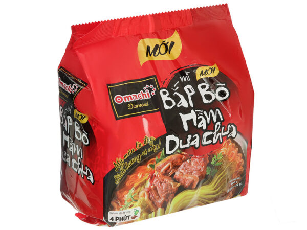 Mì Omachi Bắp Bò Hầm Dưa Chua Gói 120g