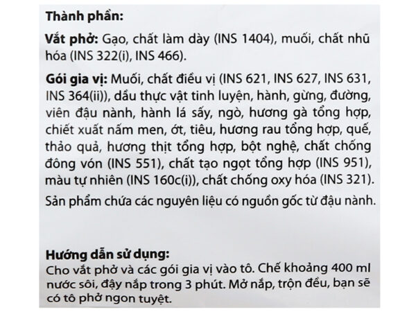 Phở gà Gấu Đỏ gói 65g