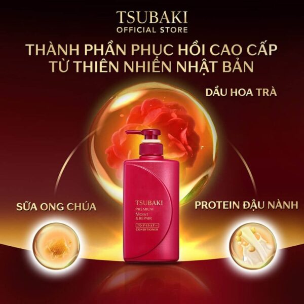 Dầu Xả Dưỡng Tóc Bóng Mượt Tsubaki Premium Moist Conditioner