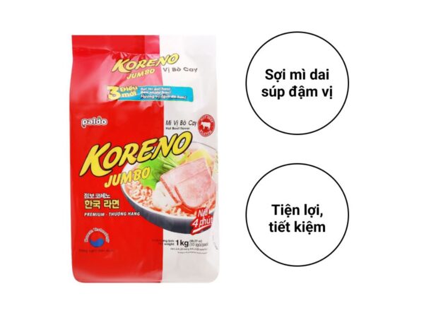 Mì Koreno Jumbo vị bò cay 100g