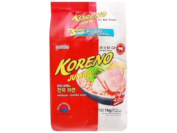 Mì Koreno Jumbo vị bò cay 100g