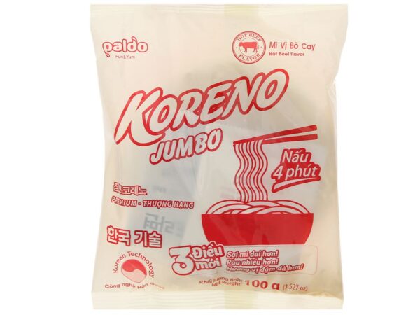 Mì Koreno Jumbo vị bò cay 100g