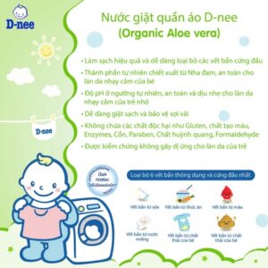 Dung dịch giặt xả D-Nee xanh 600ml