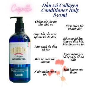 Dầu xả Collagen Tươi CAPELLI cao cấp của Italy 850ml