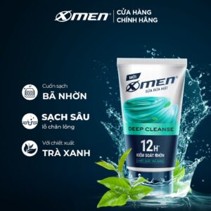 Sữa rửa mặt Xmen Deep Cleanse chiết xuất trà xanh 12h kiểm soát nhờn 100g