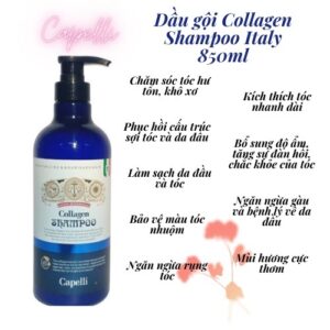 Dầu gội Collagen Tươi CAPELLI cao cấp của Italy 850ml