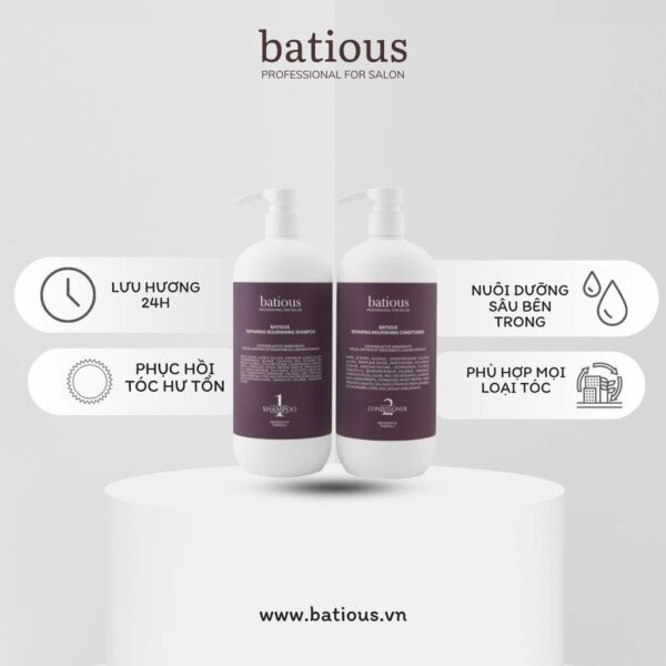 Dầu xả BATIOUS Reparing Noursing Giúp phục hồi tóc hư tổn, tái tạo nang tóc 960ml