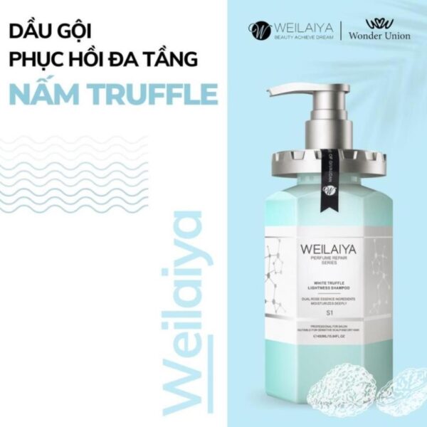 Cặp Dầu Gội Xả Phục Hồi Đa Tầng Nấm Truffle Weilaiya 450ml