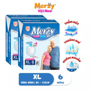 Tã Quần Merzy Người Già Siêu Mỏng Thấm Hút Siêu Tốc Size XL - 6 Miếng