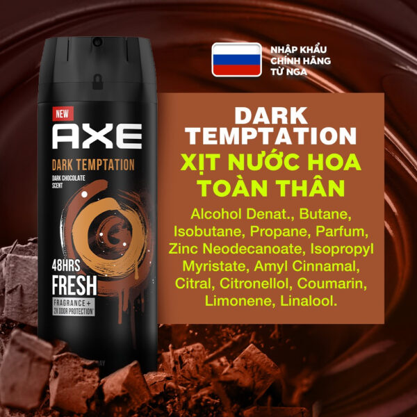 Xịt Khử Mùi AXE Cho Nam Hương Nước Hoa Dark Temptation