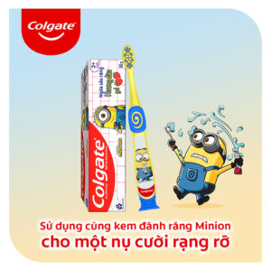 Bàn chải Colgate cho trẻ từ 2-5 tuổi hình ảnh Minion vui nhộn