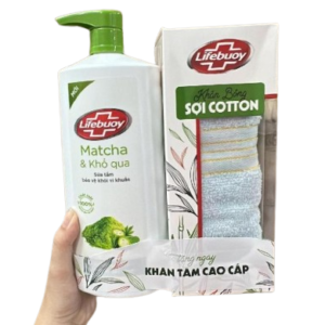 Sữa Tắm Lifebuoy Detox Matcha & Khổ Qua 800g Tặng Kèm Khăn Cao Cấp