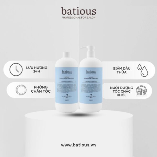 Dầu xả BATIOUS Extra Volume Phù hợp cho tóc Dầu, Giảm dầu nhờn Tăng phồng chân tóc 960ml