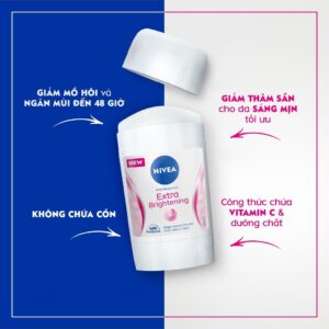 Sáp Khử Mùi Nivea Sáng Mịn Mờ Vết Thâm 50ml Extra Brightening 48h Anti-Perspirant Deodorant