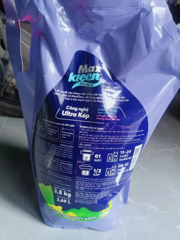 Nước Giặt Xả MaxKleen hương sớm mai 3.8kg