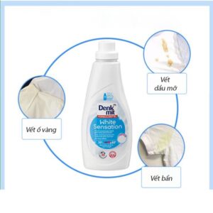 Nước giặt tẩy trắng quần áo trắng Denkmit white sensation 1L