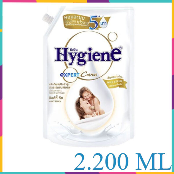 Nước xả vải Hygiene Expert Care trắng Milky Touch túi 2.2 lít