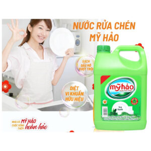 Nước rửa chén Mỹ Hảo hương trà xanh can 1.5kg