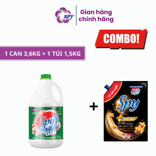 Nước giặt xả 2in1 Spy ultra -Green blossom