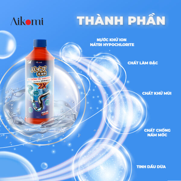 Gel Thông Cống Sinh Học Aikomi 1L