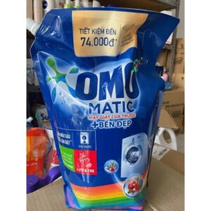 Nước giặt OMO Matic cửa trước bền màu tinh chất Lựu Tre túi 2.8kg