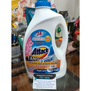 Nước Giặt Attack Khử Mùi Extra Hương Anh Đào 2.4L