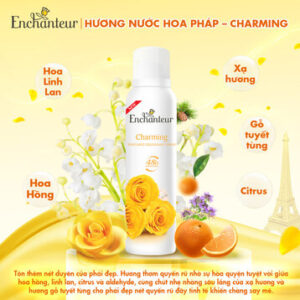 Xịt Khử Mùi Enchanteur Hương Nước Hoa Charming 150ml