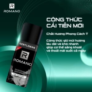 Xịt Khử Mùi Romano Hương Nước Hoa Gentleman 150ml Deodorant Body Spray