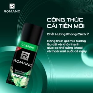 Xịt Khử Mùi Romano Hương Nước Hoa Classic 150ml