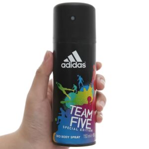 Xịt khử mùi toàn thân nam Adidas Team Five ngăn mồ hôi 150ml