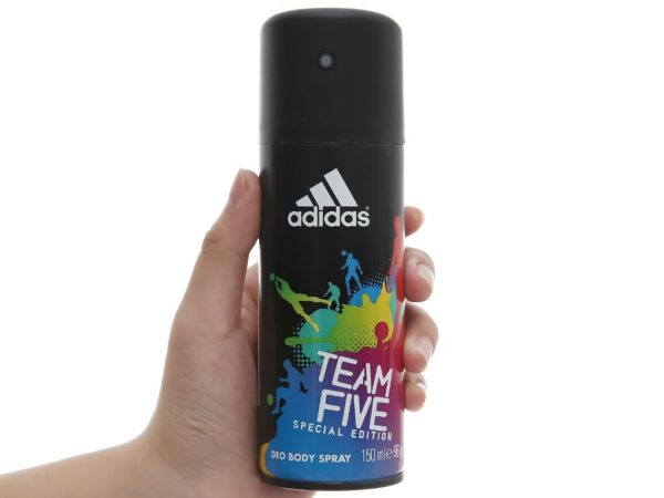 Xịt khử mùi toàn thân nam Adidas Team Five ngăn mồ hôi 150ml