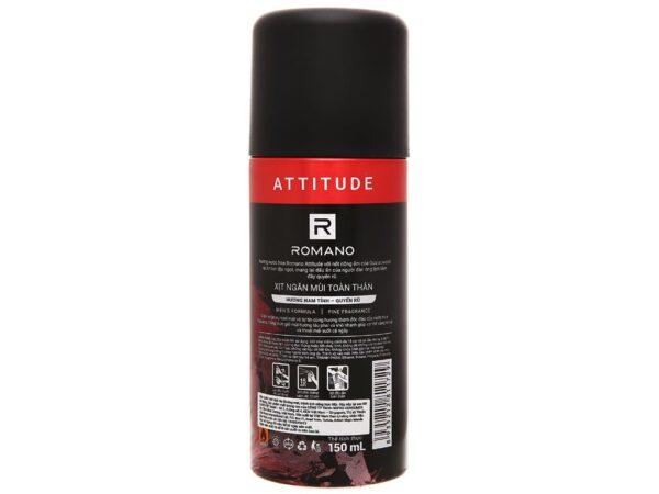 Xịt Khử Mùi Romano Hương Nước Hoa Attitude 150ml