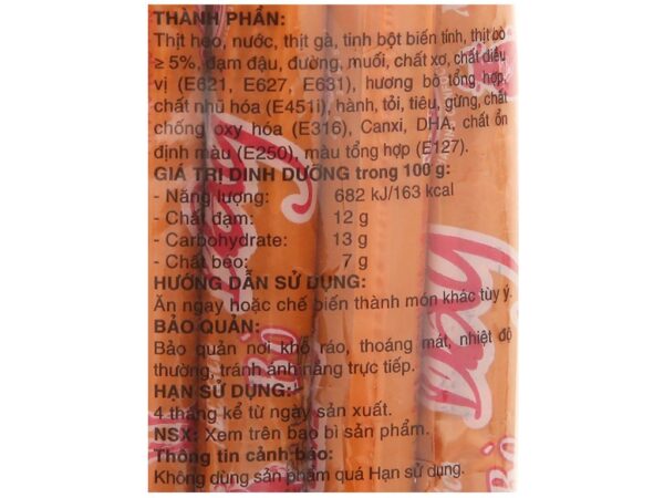 Xúc xích bò Everyday Hạ Long gói 250g