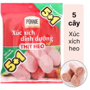 Xúc xích dinh dưỡng thịt heo Ponnie gói 175g