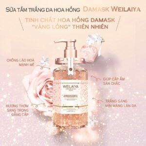 Sữa tắm trắng da cánh hoa hồng Damask Weilaiya Grand Rose Extracts Whitening Shower Gel 450ml