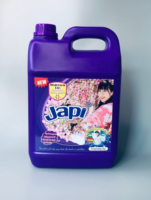 Nước giặt xả Japi Hương Hoa Anh Đào Tím Nhật Bản 4850ml