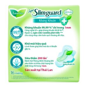 Băng Vệ Sinh Laurier Super Slimguard ChoNgày Nhiều Kháng Khuẩn Siêu Mỏng 1mm 16 Miếng