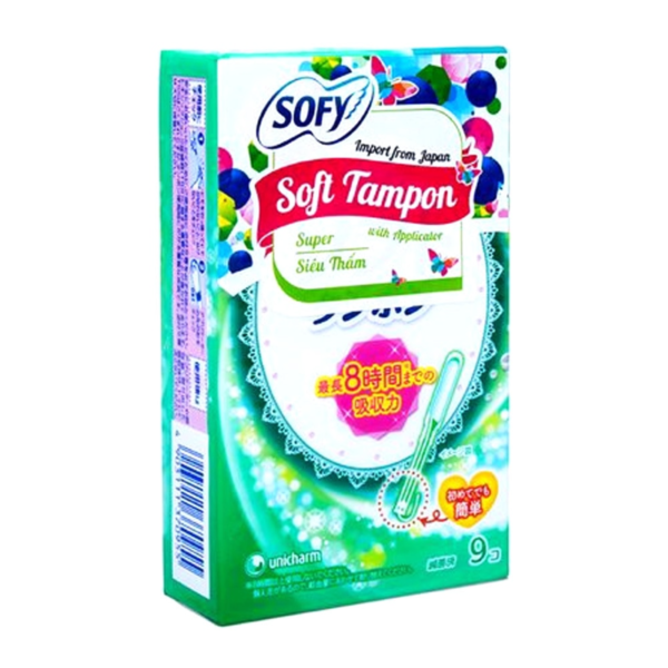 Băng Vệ Sinh Sofy Siêu Thấm Soft Tampon Super 9 Miếng